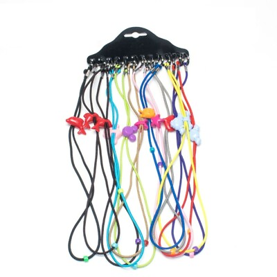#ad 12pcs Colorful Elastic Adjustable Nylon Cord Safety Kids Eyeglass Rope Chains