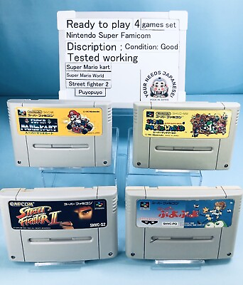 #ad Nintendo Super famicom Popular title 4 Game set Bundle Mario St2 Japanese #3 $19.99