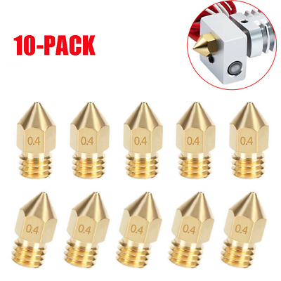 #ad 10x MK8 0.4mm Extruder 3D Printer Nozzle for Makerbot Creality CR 10 Ender 3