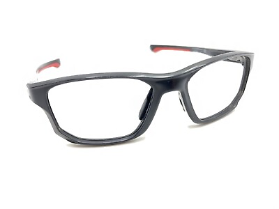#ad Oakley Crosslink Fit OX8136 0455 Satin Black Red Eyeglasses Frames 55 17 150