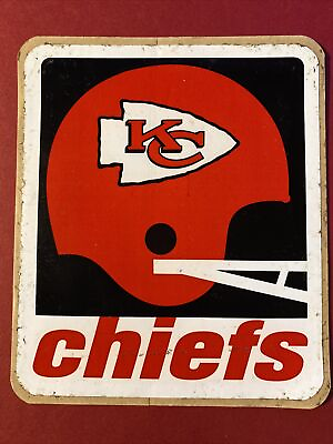 #ad Rare 1970s Kansas City KC Chiefs football sticker 4.5“ x 4“ unused