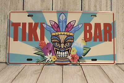 #ad Tiki Bar Tin Sign Metal Beach Bar Party Wall Art Decor Man Cave XZ $8.97