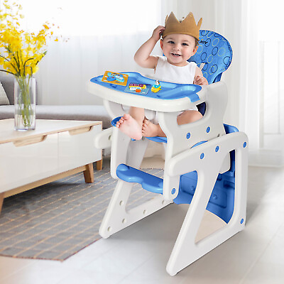 #ad Baby High Chair 3 In 1 Table Convertible Play Seat Booster Toddler with Tray