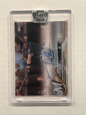 #ad 2018 Topps Clearly Authentic Travis Shaw Auto