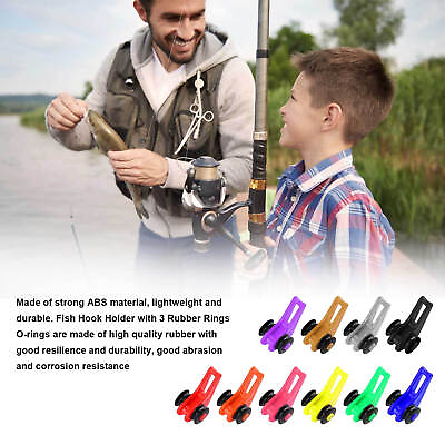 #ad 10pcs Fishing Rod Pole Hook Keeper Lure Bait Safety Fishing Holder Tackle tools