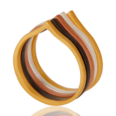 #ad Fashion New Style Multicolor Finger Rings Chevron Design For Anniversary Gift