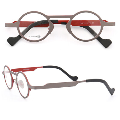 #ad Round Pure Titanium Eyeglass Frames Men Women Full Rim Spectacles Top Quality