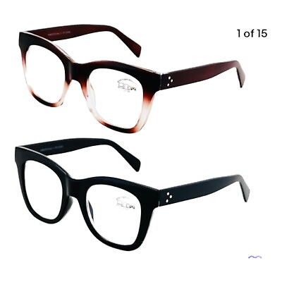 #ad 2 Pairs Oversized Glasses Light Blocking UV Glare Readers Strength 275