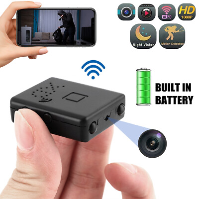 #ad 2024 Smart Mini WiFi Camera Wireless 1080P HD Night Cam w Battery Home Security
