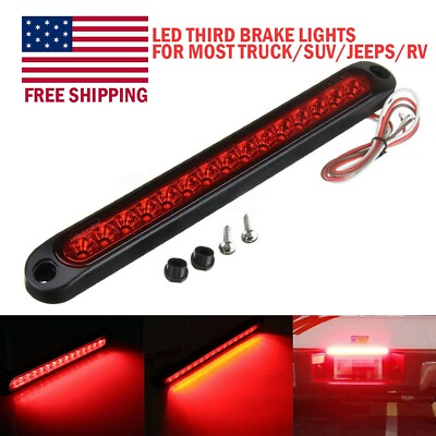 #ad 15LED Universal Red Car Auto 12V High Mount Third 3RD Brake Stop Tail Light Lamp