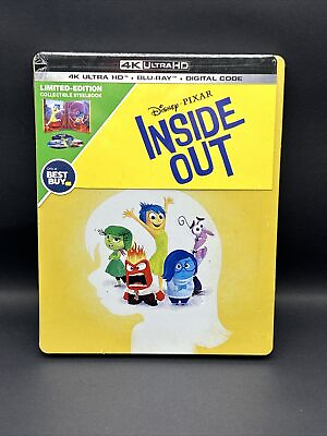 #ad Inside Out 4K UHD Blu Ray Digital Limited Edition Steelbook *NEW*