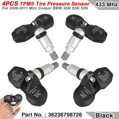 #ad 4 TPMS Tire Pressure Sensor For BMW 328i 335i 528i 550i 750i X5 36236798726