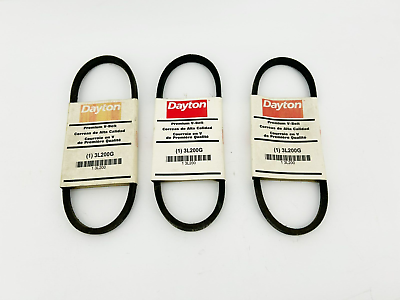 #ad Lot of 3 New Dayton 3L200G Premium V Belts