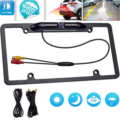 #ad Car Rear View Backup Camera Parking Reverse Night Vision US License Plate Frame