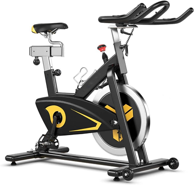 #ad Magnetic Exercise Bike Stationary Belt Drive Bicycle with LCD Monitor Indoor