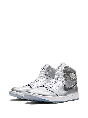 #ad Nike Air Jordan 1 High G NRG in Metallic Silver 13 New with Box Mens Dead stock
