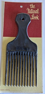 #ad Black Plastic Afro Hair Lifting Pik Pick Comb Pocket The Natural Look