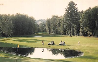 #ad THOMPSONVILLE Michigan MI CRYSTAL MOUNTAIN RESORT Golf Course Golfers Postcard