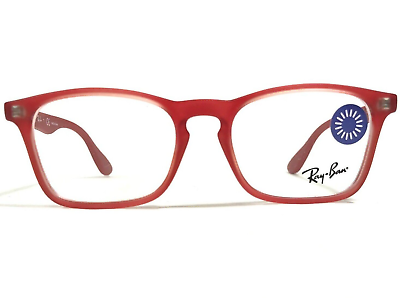 #ad Ray Ban Kids Eyeglasses Frames RB1553 3669 Matte Red Square Full Rim 46 16 130
