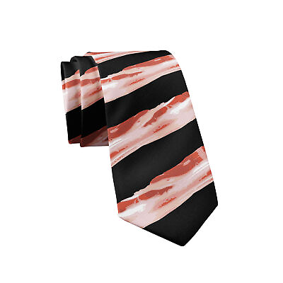 #ad Bacon Tie Funny Neckties for Men Cool Novelty Ties for Guys Hilarious Nerdy
