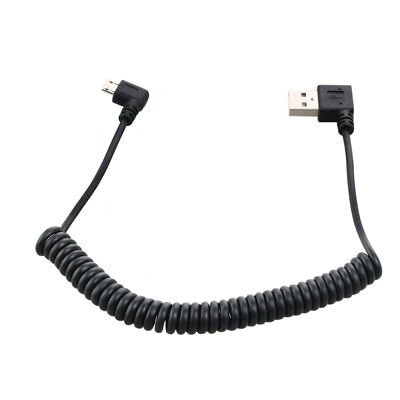 #ad 1.5m Practical Spiral Coiled Charging Cable Micro USB Cable Data Cable