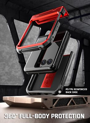 #ad Poetic Spartan Case For Moto Razr Plus 2023 Kickstand Hybrid Cover Red $34.96