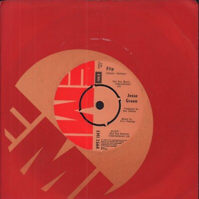 #ad Jesse Green Flip 7quot; vinyl UK Emi 1976 4 prong label design in company sleeve