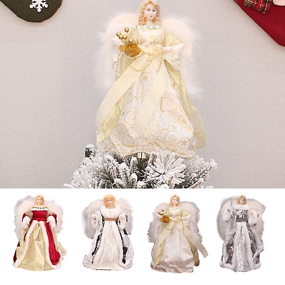 #ad Angel Tree Topper Cross border Pop Gold Angel Doll Tree Top Star Christmas