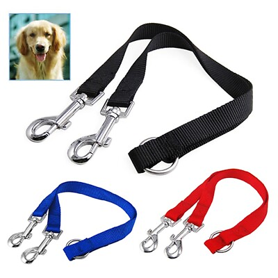 #ad Duplex Dog Coupler Twin Lead 2 Way Two Pet Walking Leash Safety See2955 AU $14.79