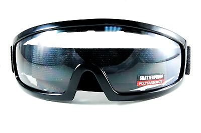 #ad UV2413CL Black Motorcycle Sunglasses Clear for Eye Protection