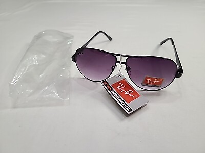 #ad Ray Ban RB 2148 Black Aviator Sunglasses 56 14 135