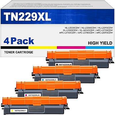 #ad TN229 TN229XL High Yield Toner Cartridge Compatible with Brother MFC L3780CDW
