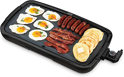 #ad Deluxe Everyday Electric Griddle with Dishwasher Safe Removable Nonstick
