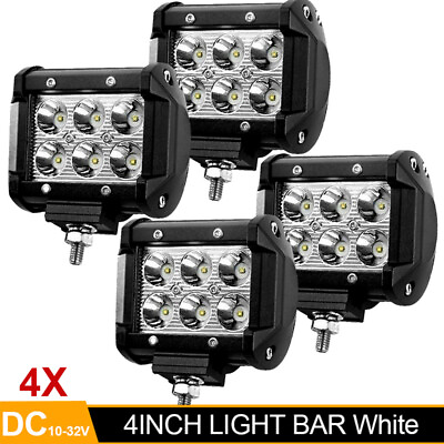 #ad 4Pcs 4inch LED Work Light Bar Offroad SPOT Pods Fog ATV SUV Driving Lamp