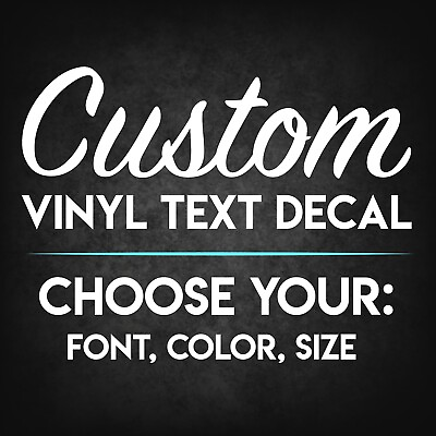 #ad Custom Vinyl Lettering Transfer Decal Sticker Personalized Wall Window