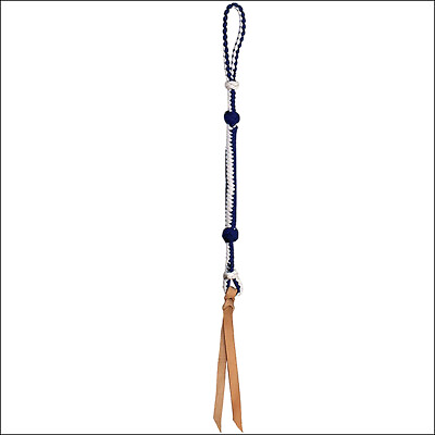 #ad 28WL Blue White 29 In. Weaver Western Riding Quirt W Wrist Loop Leather Popper
