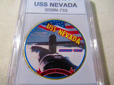 #ad US NAVY SUBMARINE USS NEVADA SSBN 733 Challenge Coin