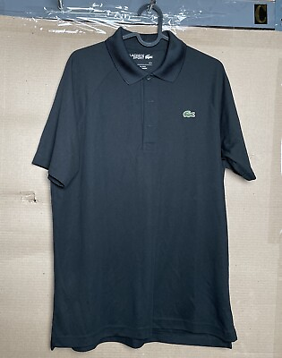 #ad Lacoste Men#x27;s SPORT Breathable Polo Shirt in Black XL Regular Fit DH3201 51 031