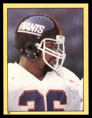 #ad 1982 Topps Stickers Mark Haynes #94 Near Mint New York Giants