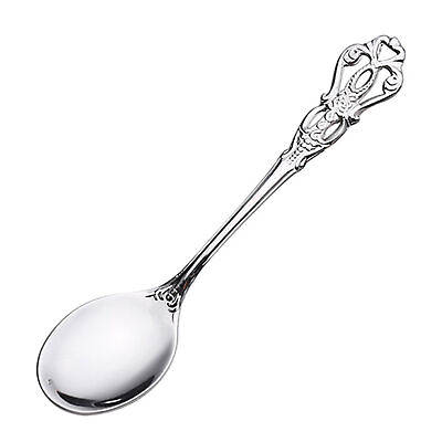 #ad Rilievo Spoon Polished Vintage Style Hollow Out Design Spoon Fork Portable