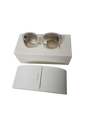 #ad Prada Sunglasses Women#x27;s SPR17R 53 18 140 Light Gray Made In Italy