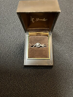 #ad Engagement Diamond Ring; Interlocking Set; Vintage; 14kt White Gold