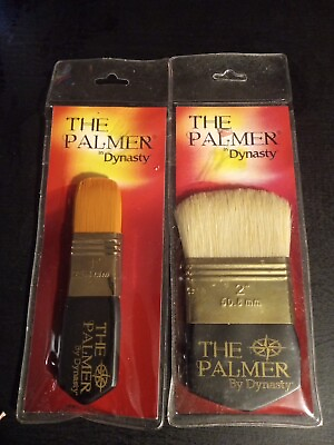 #ad Dynasty Palmer Brush White Bristle Filbert Size: 2quot; And 1