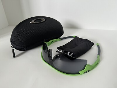 #ad NEW Custom 100% OCP Oakley Radarlock Matte Spring Green Black Sunglasses
