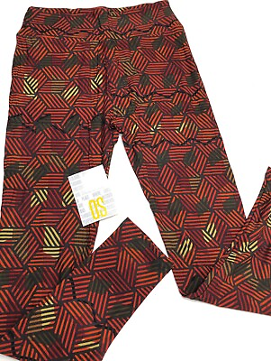 #ad Os LuLaRoe vintage leggings buttery soft Green Orange red Stripes