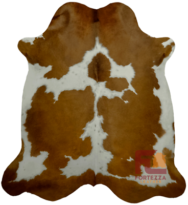 #ad Cowhide Rug Authentic Brown and White Premium Quality Medium 5#x27; x 7#x27;