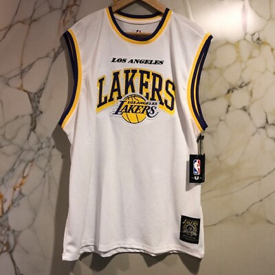 #ad Classic White Los Angeles Lakers NBA Tank top Men#x27;s X Large New