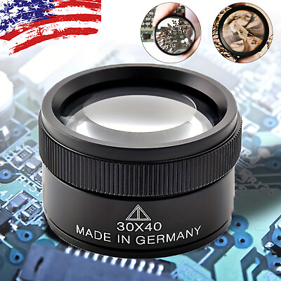 #ad 40X30 Magnifying Loop Loupe Jewelry Eye Glass Jewelers Magnifier Pocket US