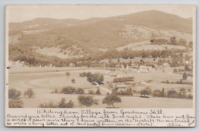 #ad Whitingham Village VT From Goodnow Hill RPPC Vermont Postcard P22