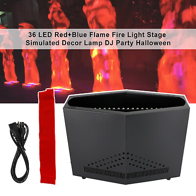 #ad 36 LED RedBlue Flame Fire Light Stage Simulated Decor Lamp DJ Party Halloween